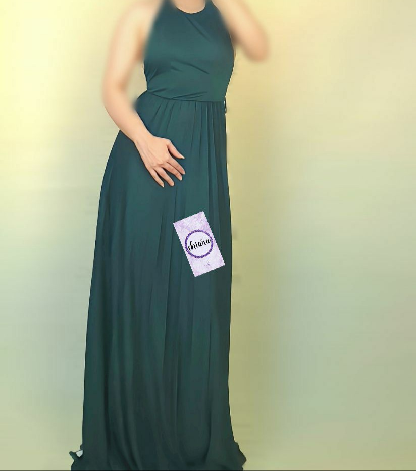 پیراهن زنانه ماکسی مجلسی سبز برند آسوس