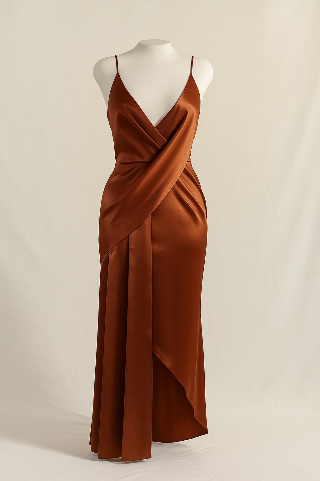 پیراهن زنانه مجلسی میدی  اورجینال رنگ مسی