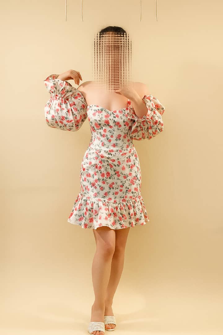 پیراهن زنانه مجلسی سایزبزرگ گلدار  ساتن ابریشم